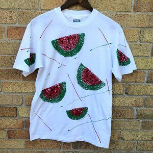 Vintage 1987 Vicki Melhart Watermelon T Shirt Medium